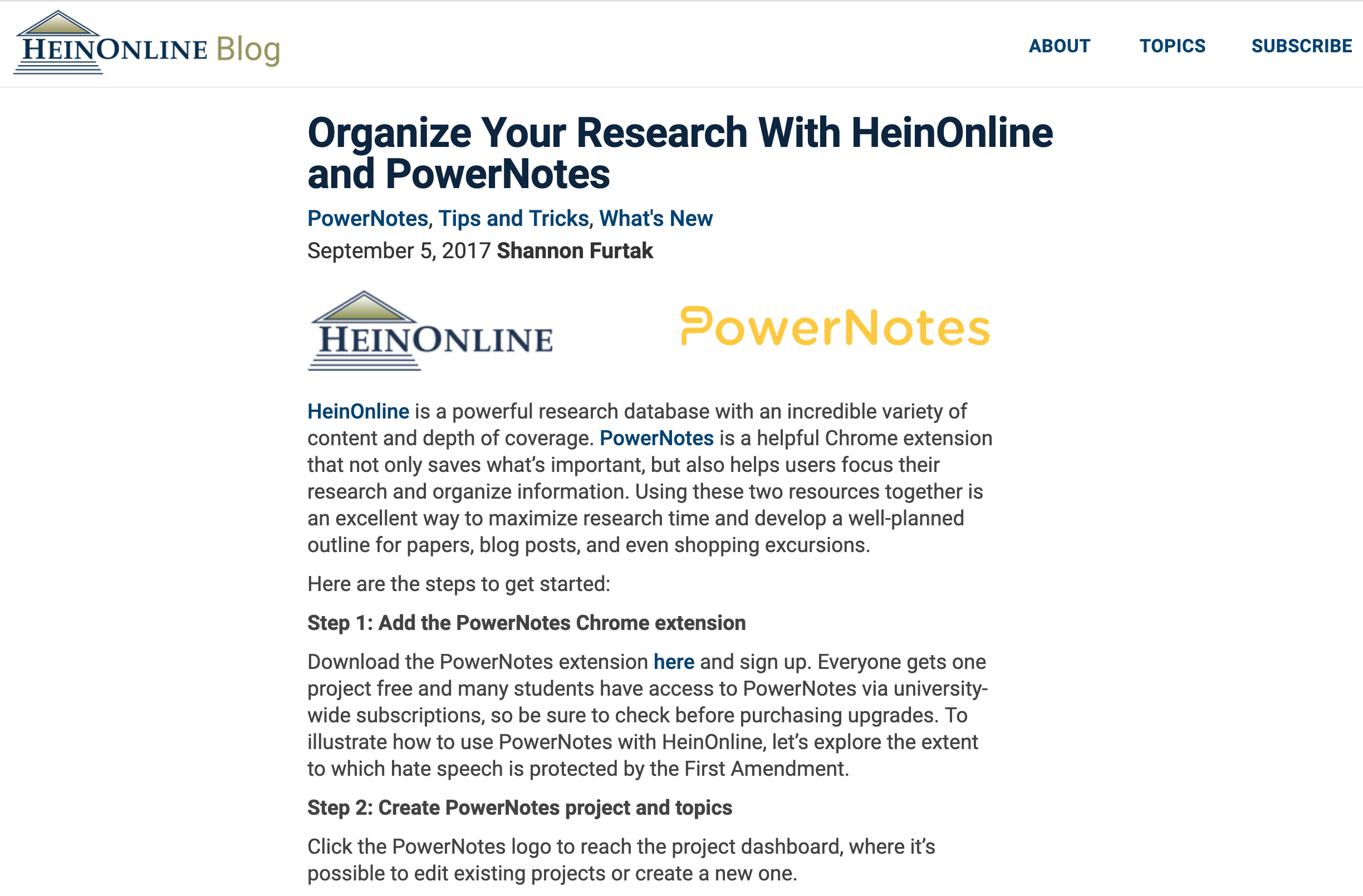 PowerNotes HeinOnline Blog Image 1