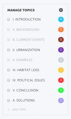 PowerNotes Topic Management Image