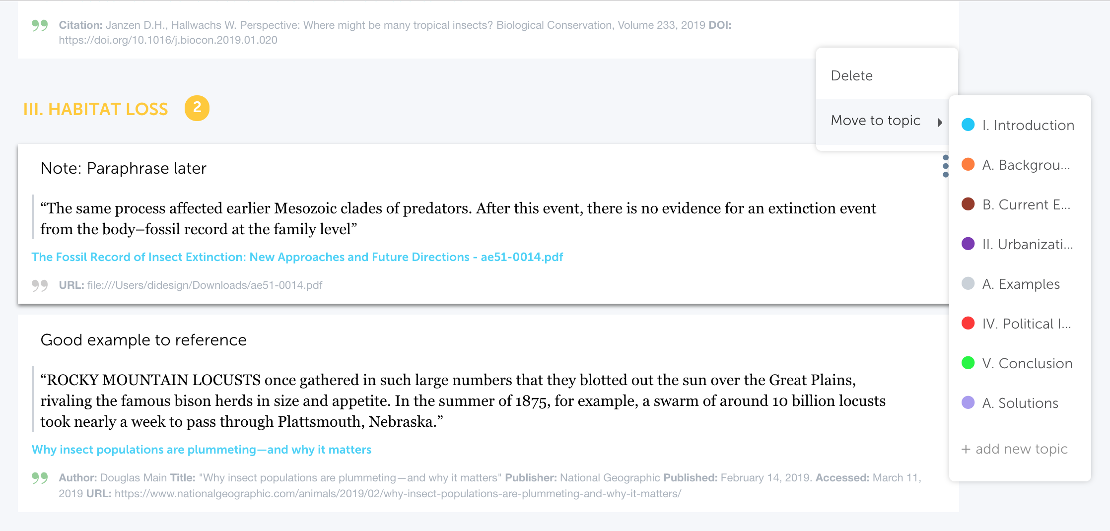 PowerNotes Content Reorganization Image